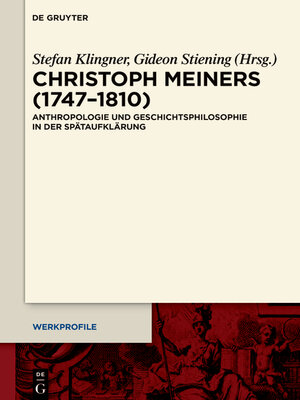 cover image of Christoph Meiners (1747–1810)